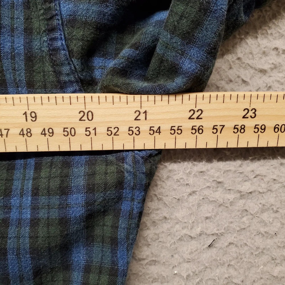 Chaps Ralph‎ Lauren Shirt Mens Medium Blue Plaid Button Down Classiccore Pocket - Picture 9 of 11